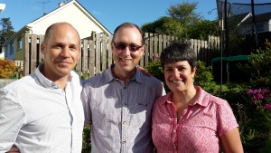 Martin Miller, Graham Penrose and Susanne O'Brien will be jumping out of a plane on September 6, 2015