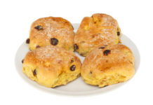 Recipe: Saffron cake pain perdu, Cornish clotted cream and grue de cocoa Four Cornish saffron buns